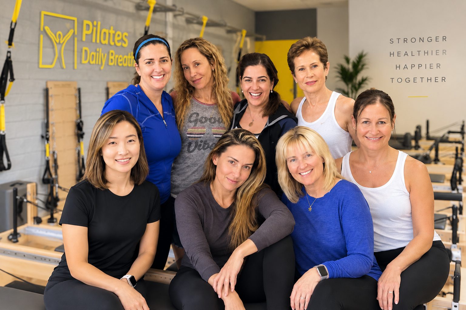 Daily Breath Pilates instructors together in the studio